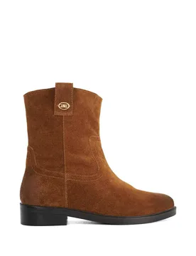 Women's 'Pixelate' Suede Ankle Boots in Brown Size: 4 - Brown - Size: 4 - Dune london - FashionsVida