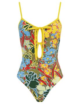 Low Back Adjustable Strap Self-Tie Keyhole Front Bodysuit