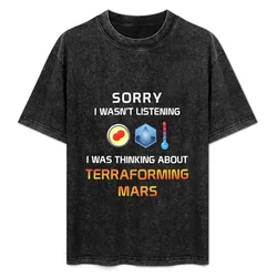 Focused Terraforming Mars Player T-Shirt Work Wear Short Sleeve T-Shirt