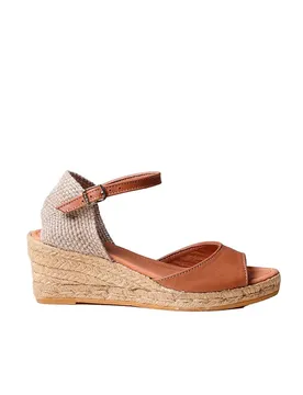 Sandali Con Zeppa In Esparto Llivia-p Leather EU 40