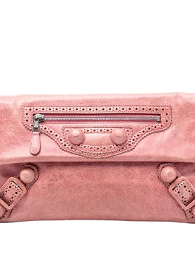 Lambskin Motocross Giant 21 Brogues Envelope Clutch - Balenciaga - FashionsVida