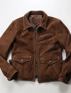 Men's casual matte leather with a lapel - Aliexpress - FashionsVida
