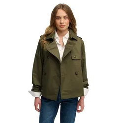 Cappotto Short Trench Dusty Olive Green 2XS