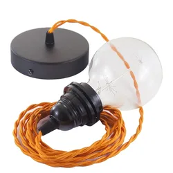 Cables Lampe Suspendue Pendel Pour Abat-jour Tm15 50 Cm Orange / Black One Size