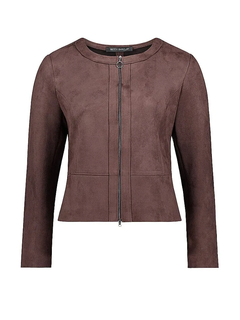 Jäckchen in Lederimitat braun 46 damen - Betty barclay - FashionsVida