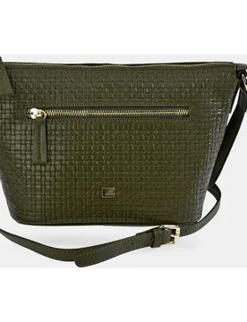 Bolso crossbody con cremallera en piel color negro - Guy Laroche - FashionsVida