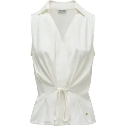 Blusa con lino de mujer