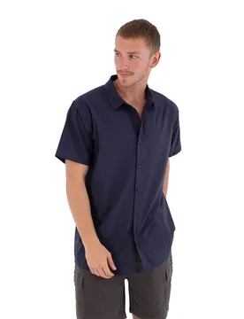 Chemise à Manches Courtes Low Tide Grey Teal M