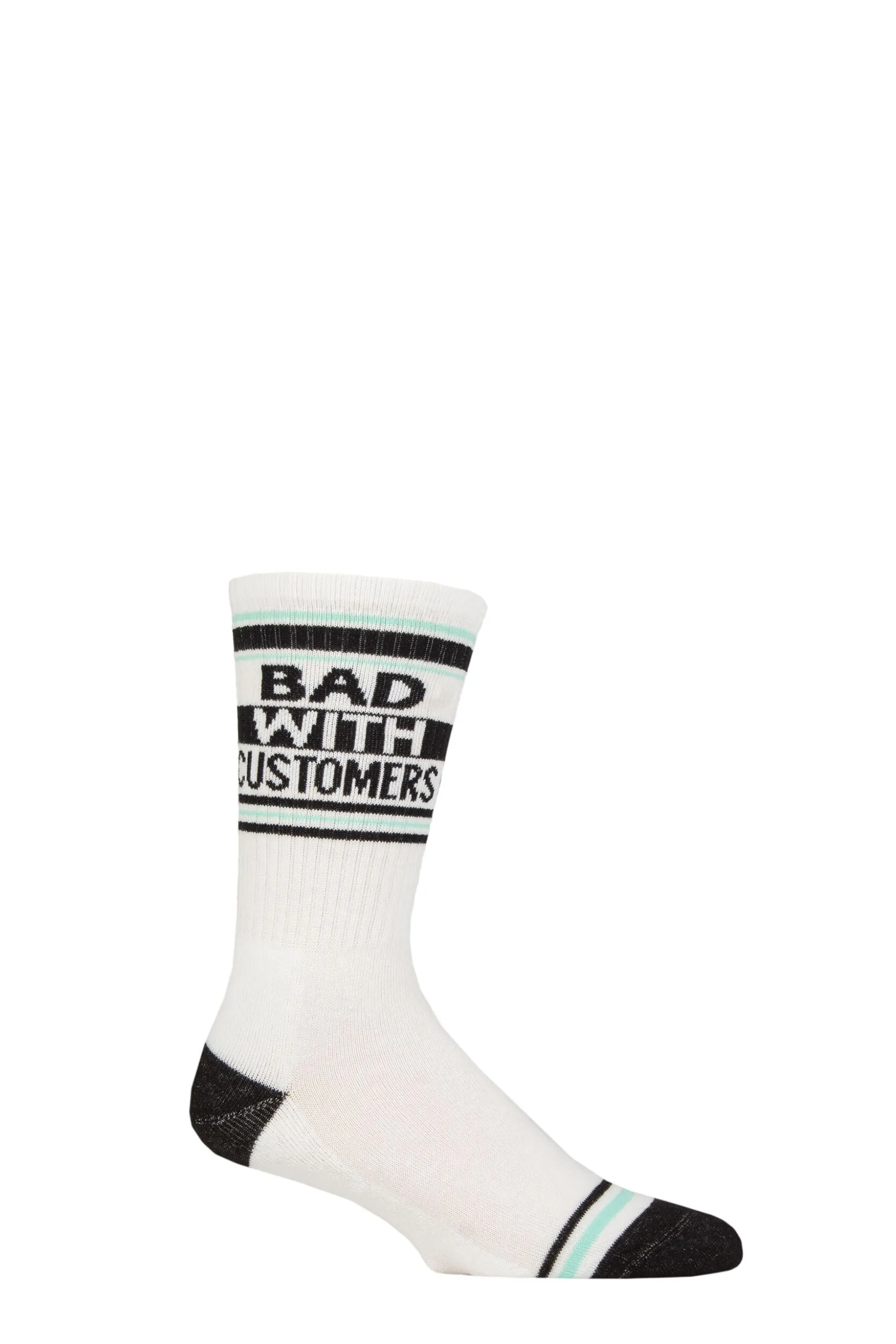 Pair Bad with Customers Cotton Socks Multi One Size - White - Size: One Size - Gumball Poodle - FashionsVida