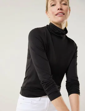 Viskose-Unterziehrolli, , Farbe Schwarz, 48/50, aus weichfließender Viskose bequem durch Elasthan Damen - Walbusch - FashionsVida