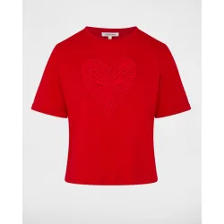 Camiseta de mujer recta de manga corta