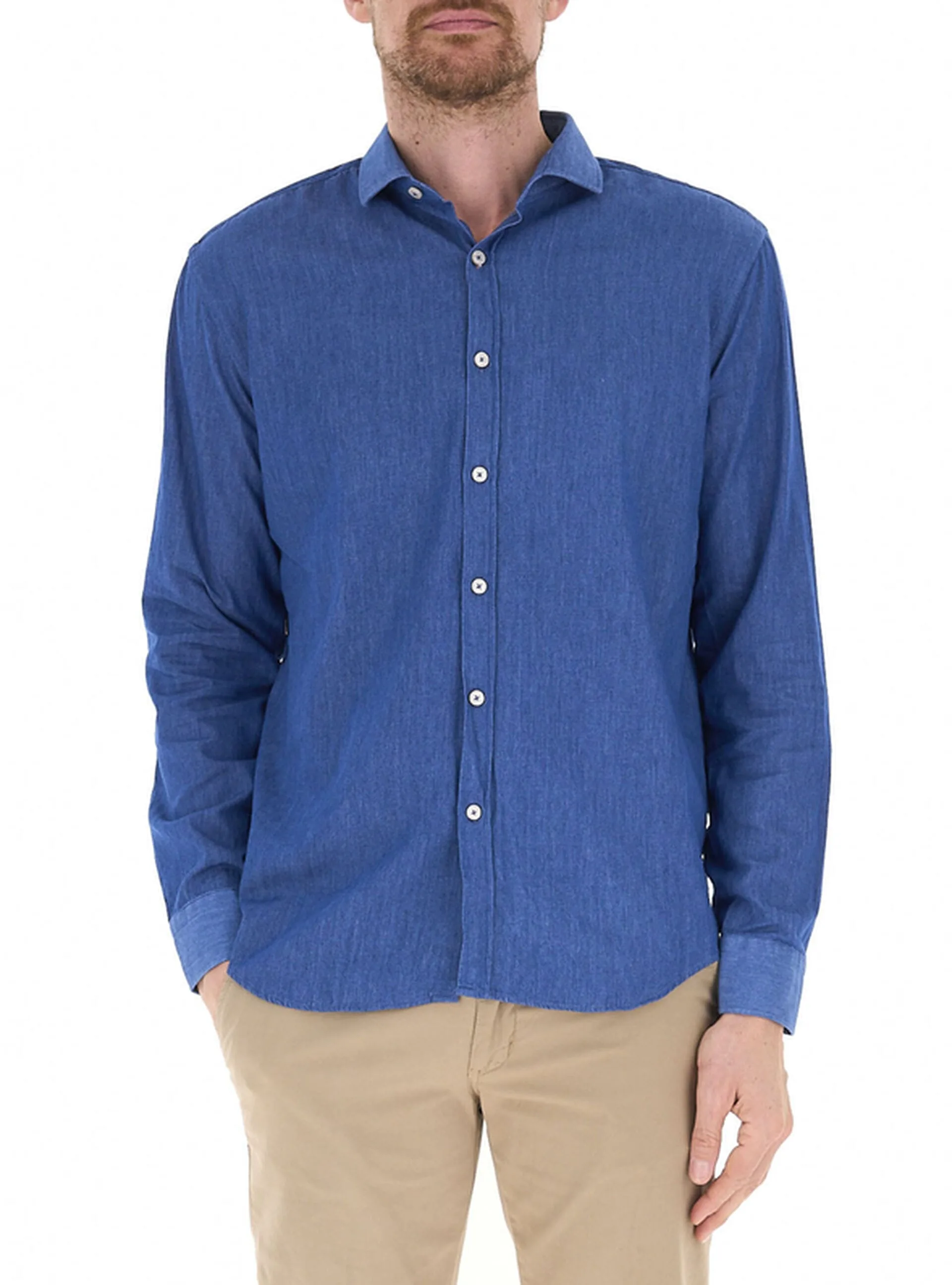QB24 Camicia in jeans BLU XL - QB24 - FashionsVida