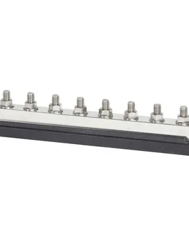 M10 4102107 8 Terminals Connecting Bar Silver / Black 600A unisex - Blue Sea Systems - FashionsVida
