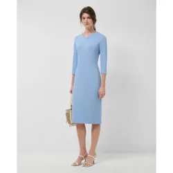 Vestido de manga larga en punto elástico
