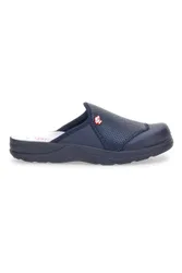 Ciabatte da Lavoro Blu Vera Pelle Made In Italy 641 43