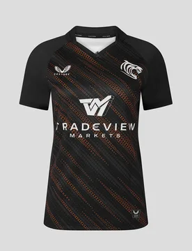 Leicester Tigers Women's 25/26 Warm Up Jersey - Black BLACK 8 female - Castore - FashionsVida