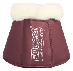 Hufglocken Soft mit Fell, bordeaux M