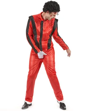 Popstar Herrenkostüm rot-schwarz - KARNEVAL-MEGASTORE - FashionsVida
