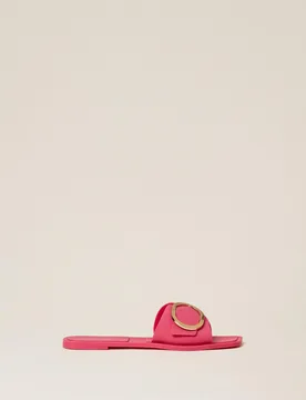 Sandales slides avec boucle siglée - TWINSET - FashionsVida