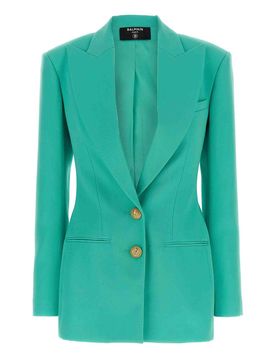Blazer doppiopetto con bottoni con logo