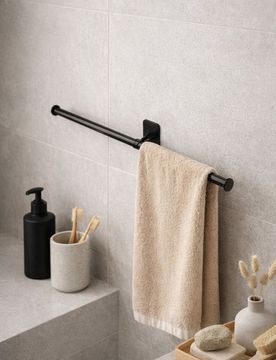 Appendiabiti da bagno da parete - nero