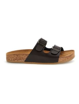 Ciabatte marrone sottopiede in vera pelle 335A206SR 41