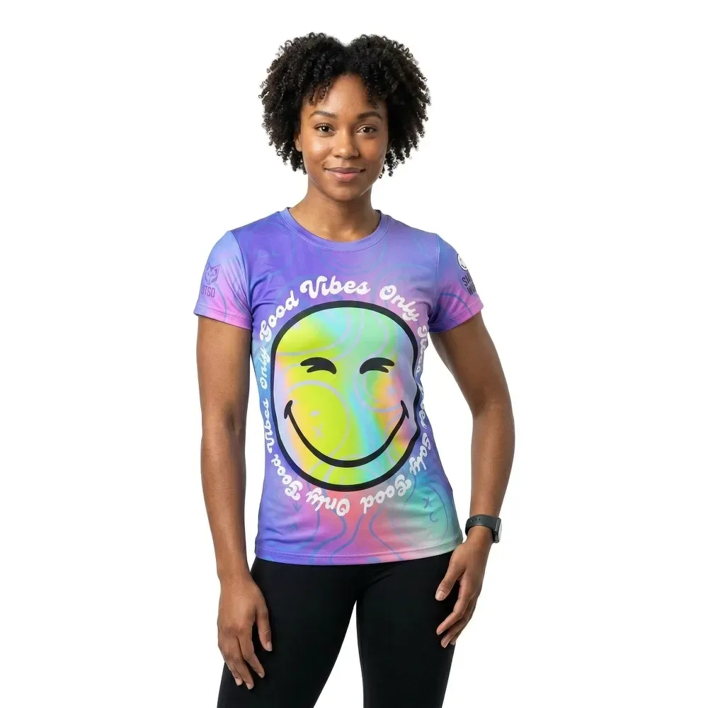Maglietta A Maniche Corte Smileyworld Vibes Multicolour - OTSO - FashionsVida