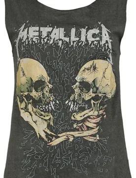Top - EMP Signature Collection - S bis XL - für Damen - Größe XL - dunkelgrau - EMP exklusives Merchandise! - Frauen - female - Metallica - FashionsVida