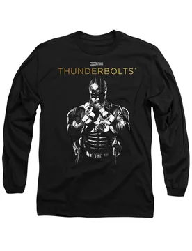 Thunderbolts Red Guardian Highlight Long Sleeve T-Shirt, Black - Black - Size: S - Marvel - FashionsVida