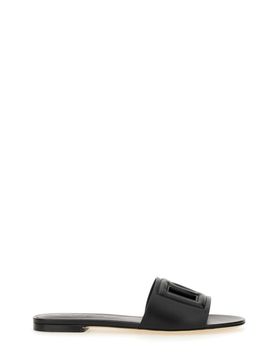 Calfskin Slides with DG Millennials Logo for Women