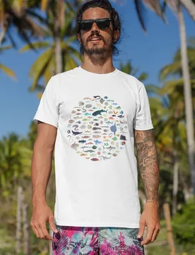 Men's T-Shirts One Hundred Fish Ocean Life Vintage 100% Cotton Tee Shirt Short Sleeve Scuba Diving T Shirt O Neck Tops Plus Size - Aliexpress - FashionsVida