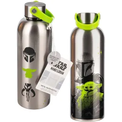 Botella metal Mandalorian y Grogu The Mandalorian Star Wars