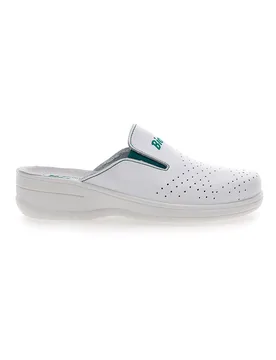 Ciabatte da Lavoro Bianche in Pelle 329 38 - BIO UP - FashionsVida