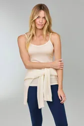 Strappy Vest Top - Cream - Size: 16