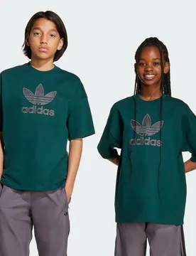 T-shirt Oversize Trefoil 7-8A Aurora Ivy - Adidas - FashionsVida