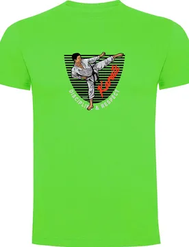 T-shirt à Manches Courtes Karate Light Green M