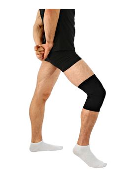 Kniebandage mit Elasthan schwarz L