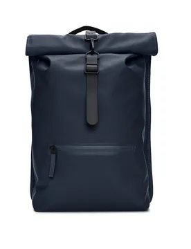 Mochila grande Rolltop Rucksack resistente al agua en verde militar - Rains - FashionsVida