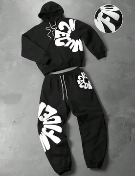 Conjunto de sudadera con capucha y pantalón de chándal con estampado de letras para hombre, ropa de otoño - Shein - FashionsVida