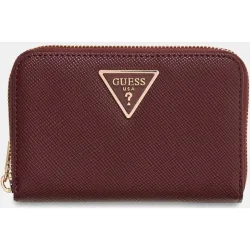 Cartera Laurel II de formato mediano con cremallera y acabado saffiano