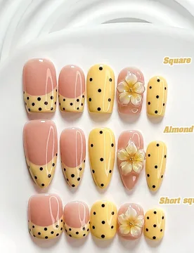 Piezas Juego de arte de uñas retro chic hecho a mano, que incluye kit de uñas de gel, accesorios de bolas de metal mini, base rosa nude con manicura - Shein - FashionsVida