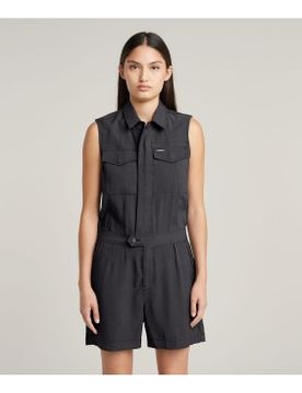 Para mujer. D26009-D522-860 Mono Summer (L), Casual, Viscosa, Sin mangas / Tirantes