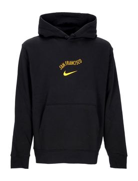 Felpa Cappuccio Uomo Nba City Edition Club Fleece Hoodie Golwar Black