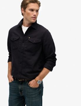 Superdry Herren The Merchant Store - Ranch-hemd Black - Größe: M
