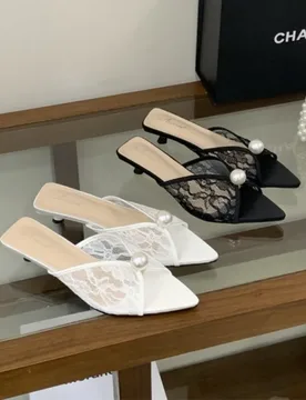 Women's Sandals 2026 Summer Pearl Fashion Slippers Luxury Mesh Fine Heels Women Shoes High Heels Designer Shoes Zapatos De Mujer - Aliexpress - FashionsVida