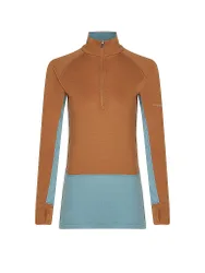Zipshirt intimo da donna 200 ZoneKnit™ Merino marrone chiaro L