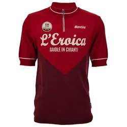 Maglia A Maniche Corte Eroica 29º Gaiole Bordeaux
