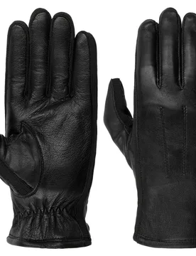 Liz Leather Gloves by - black - Damen - Size: 8 HS - Pearlwood - FashionsVida