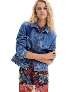 Veste en jean patchwork BLUE XL female - Desigual - FashionsVida