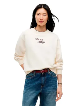 Sweat-shirt Ww0ww51598 Cream S - Tommy hilfiger - FashionsVida